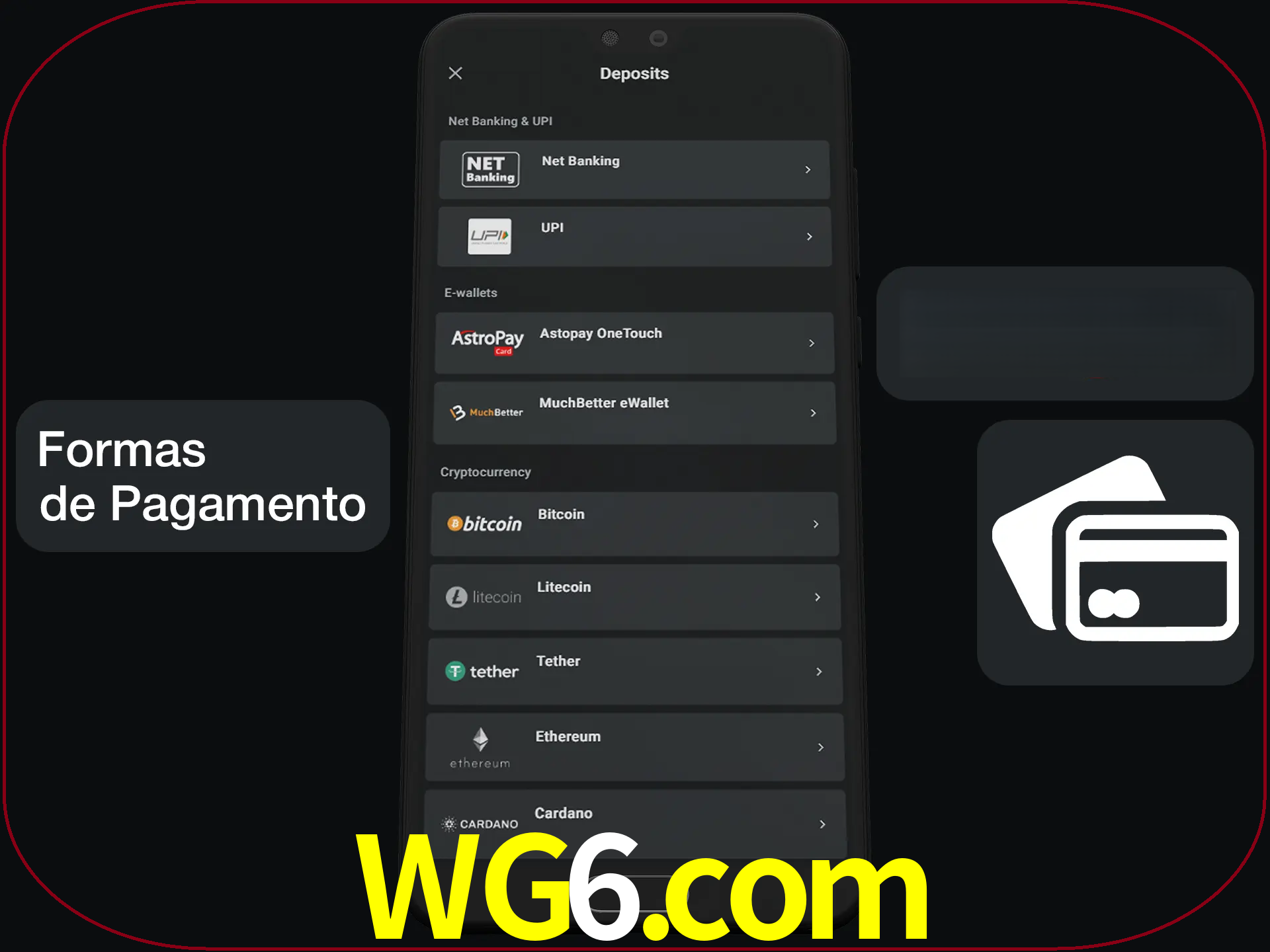 Escolha a forma de pagamento de sua preferência.